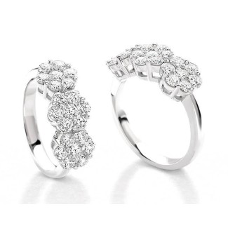 Trilogie-Zauberring von Giorgio Visconti mit natürlichen Diamanten ABX12293