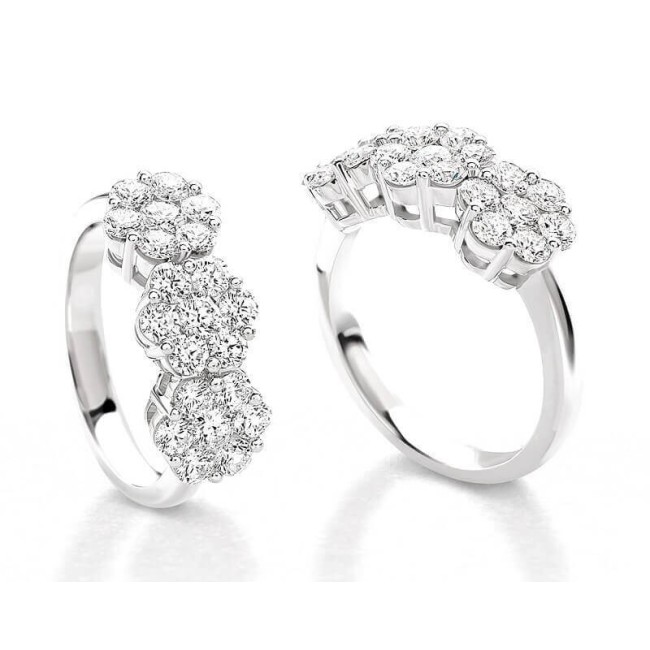 Giorgio Visconti trilogy magic ring with natural diamonds ABX12293