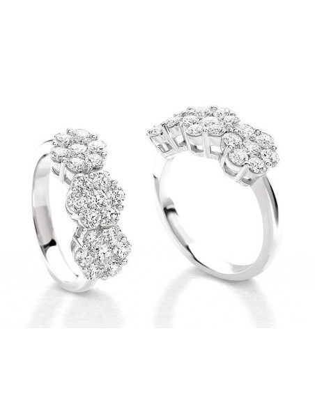 Giorgio Visconti trilogy magic ring with natural diamonds ABX12293