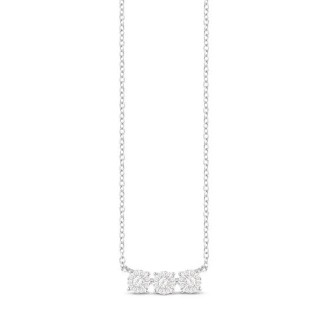 Salvini Daphne line necklace in white gold and diamonds - 20087808