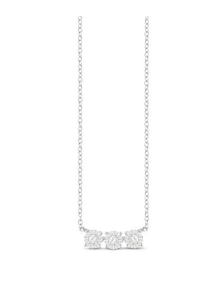 Salvini Daphne line necklace in white gold and diamonds - 20087808