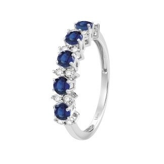 Bliss Rugiada Colors Ring aus Gold mit Saphiren und Diamanten – 20091474