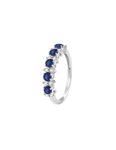 Bliss Rugiada Colors Gold Ring with Sapphires and Diamonds - 20091474