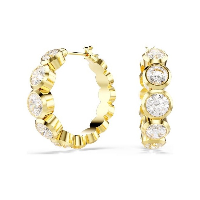Orecchini cerchio Imber Swarovski bianco taglio round - 5711483