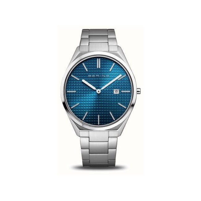 Bering Ultra Slim 40 mm blaue Herrenuhr – 17240707