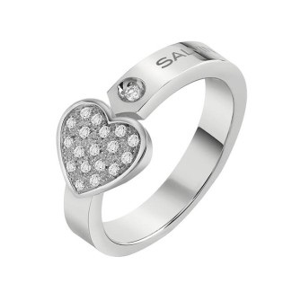 Anello Salvini I Segni Cuore in oro bianco e diamanti - 20081174