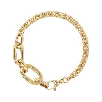 Bronzallure Gold Chain and Tube Bracelet - WSBZ02174Y.YG