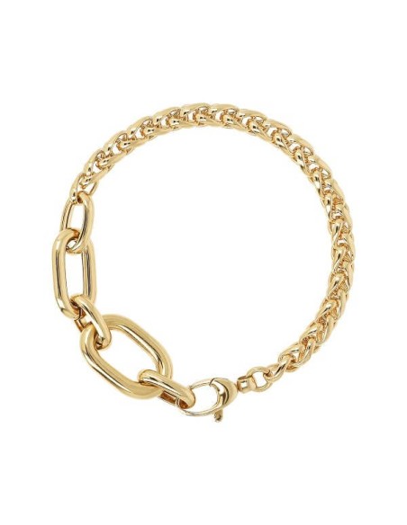 Bracciale Bronzallure a catena e tubolare dorato - WSBZ02174Y.YG