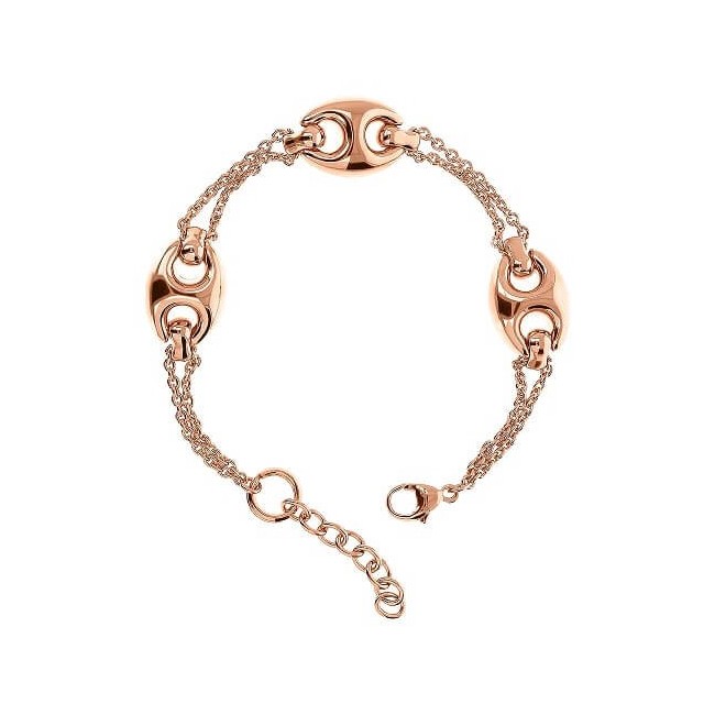 Bracciale Bronzallure doppia catena rolo rosè e marina chain WSBZ02403.R
