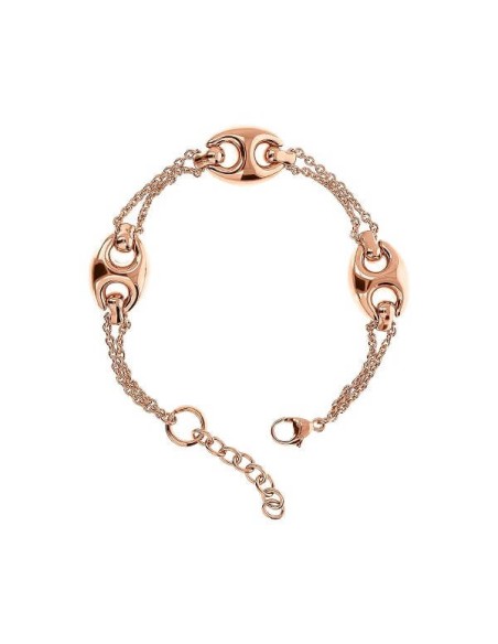 Bracciale Bronzallure doppia catena rolo rosè e marina chain WSBZ02403.R