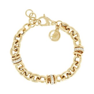 Bronzallure gold rolo bracelet and pavé rings - WSBZ00519Y.WY