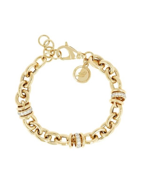 Bronzallure gold rolo bracelet and pavé rings - WSBZ00519Y.WY
