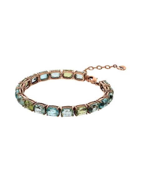 Bracciale Bronzallure tennis rosè con prisma gem multicolor - WSBZ01871