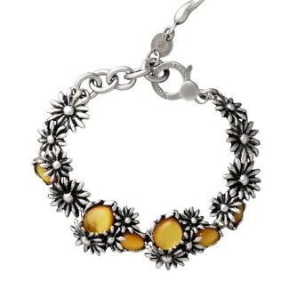 Raspini Daisy Bracelet Daisies with Yellow Stones GR11740