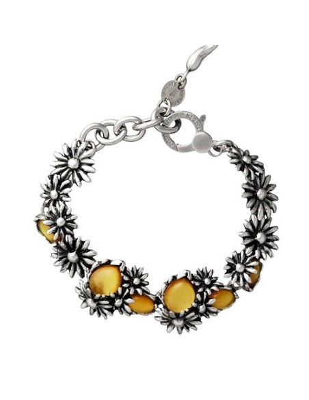 Raspini Daisy Bracelet Daisies with Yellow Stones GR11740
