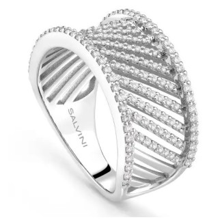 Salvini Riflessi Band Ring in White Gold and Diamonds - 20106650