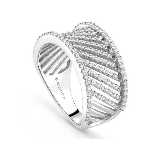 Salvini Riflessi Band Ring in White Gold and Diamonds - 20106650