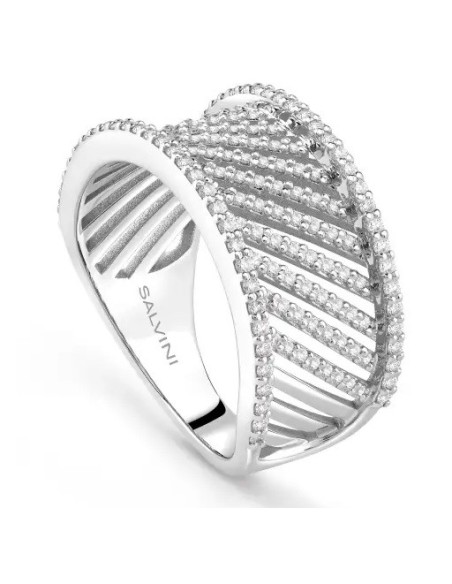 Salvini Riflessi Band Ring in White Gold and Diamonds - 20106650