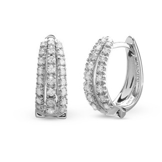 Salvini Galassia earrings, band with three rows of diamonds - 20106330