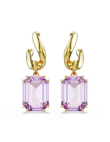 Swarovski Millenia Gold Earrings with Purple Crystals - 5694784