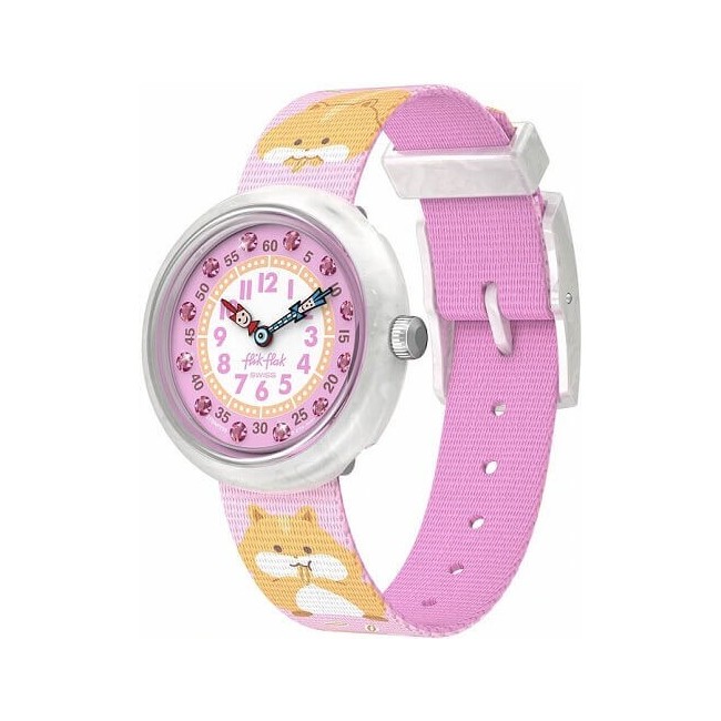 Flik Flak Kuschelige Hamster-Kinderuhr Rosa -
