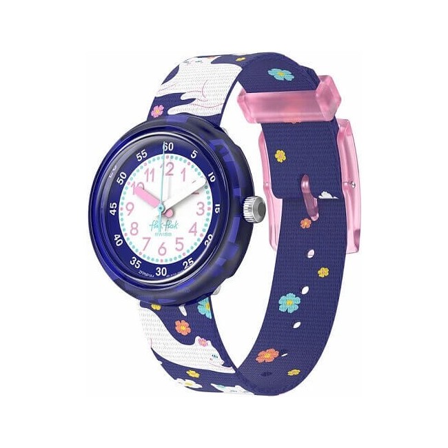 Flik Flak Fancy Cat Blaue Kinderuhr mit Katze – FPNP164