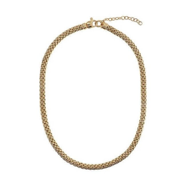 Bronzallure – Maxi-Halskette aus goldenem Röhrenmuster – WSBZ02396Y.YG