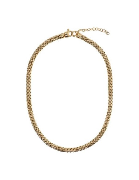 Bronzallure – Maxi-Halskette aus goldenem Röhrenmuster – WSBZ02396Y.YG