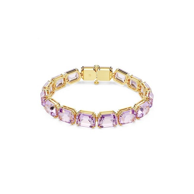 Swarovski Millenia Achteckiges Tennisarmband in Lila und Gold 5720487