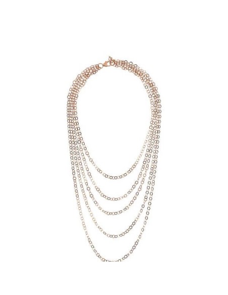 Collana Bronzallure multifilo graduata catena rolo rosè - WSBZ02354.R