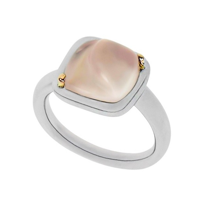 Anello Mimi Dune argento e oro rosa con Quarzo Rosa - A24VDARPQRS