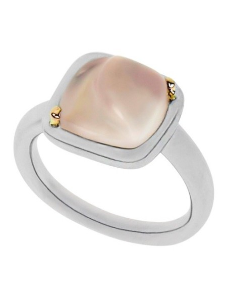 Anello Mimi Dune argento e oro rosa con Quarzo Rosa - A24VDARPQRS