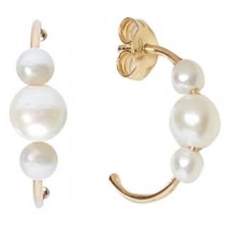 Orecchini Mimì  in oro giallo con perle freshwater - O24GCGFW13