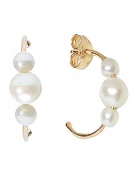 Mimì earrings in yellow gold with freshwater pearls - O24GCGFW13