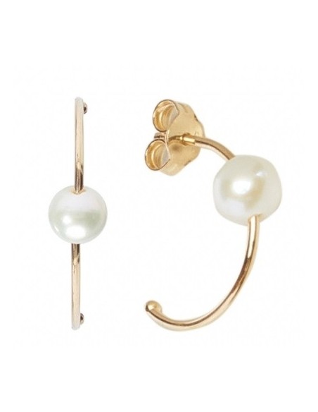 Mimì earrings in yellow gold and freshwater pearl - O24GCGFW11