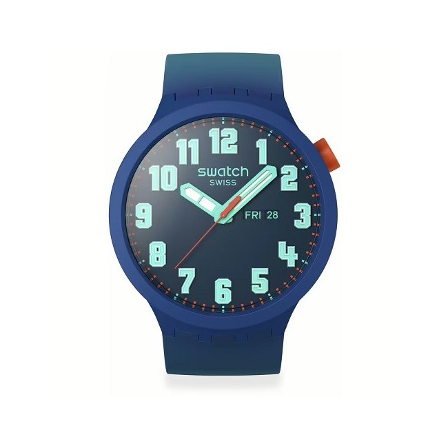 Orologio Swatch Essentially Bold blu scuro SB01N700