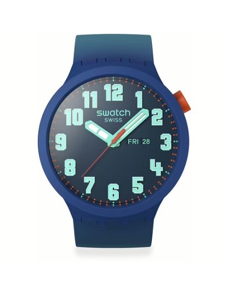 Swatch Essentially Bold Dunkelblaue Uhr SB01N700