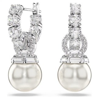 Swarovski Matrix White Pearl Drop Earrings - 5691716