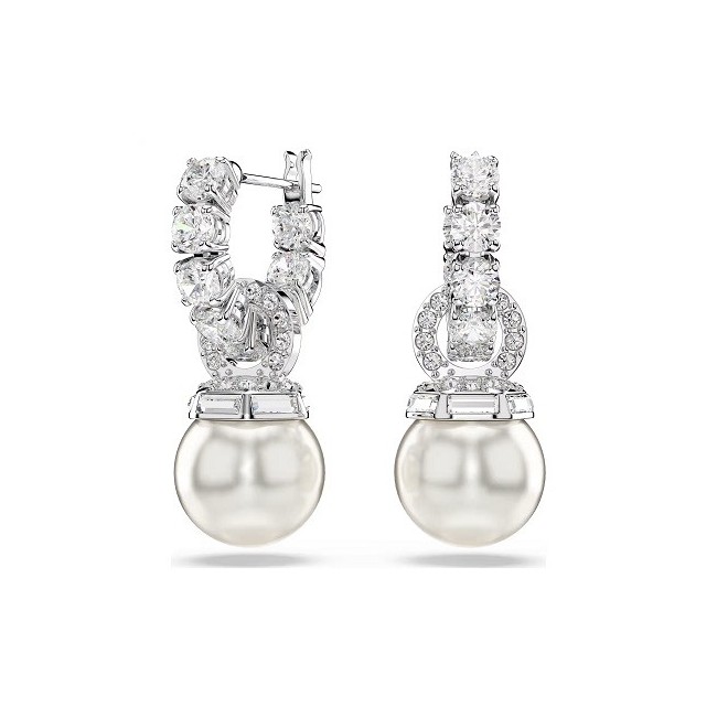 Swarovski Matrix White Pearl Drop Earrings - 5691716