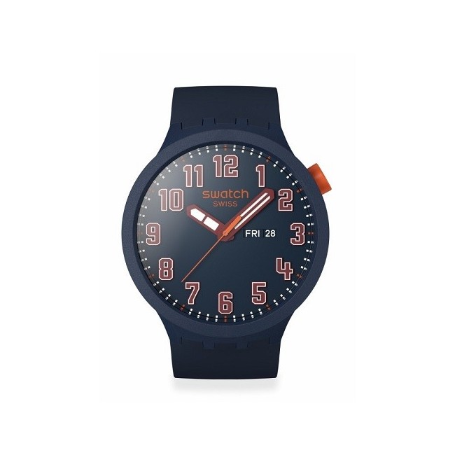 Orologio Swatch Essentially Confident Big Bold blu scuro SB01S700