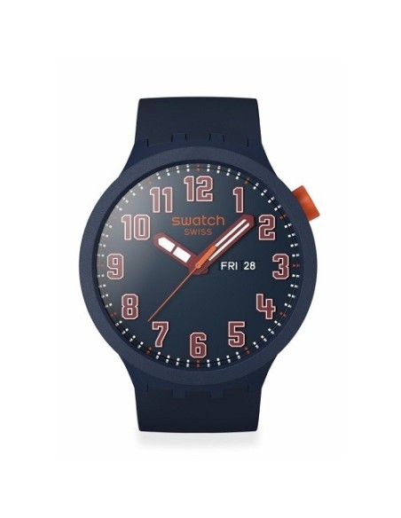 Swatch Essentially Confident Big Bold Dunkelblaue Uhr SB01S700