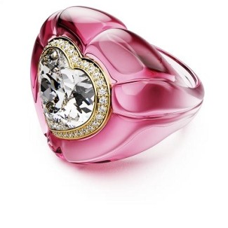 Swarovski Dulcis Cocktail Ring Pink Heart - 5709996