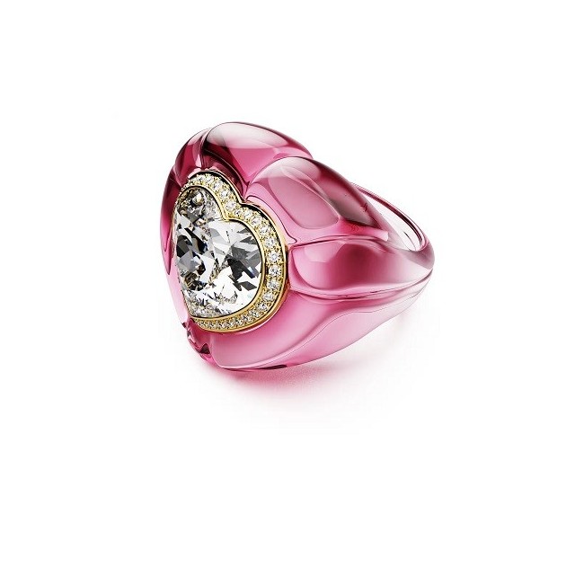 Swarovski Dulcis Cocktail Ring Pink Heart - 5709996
