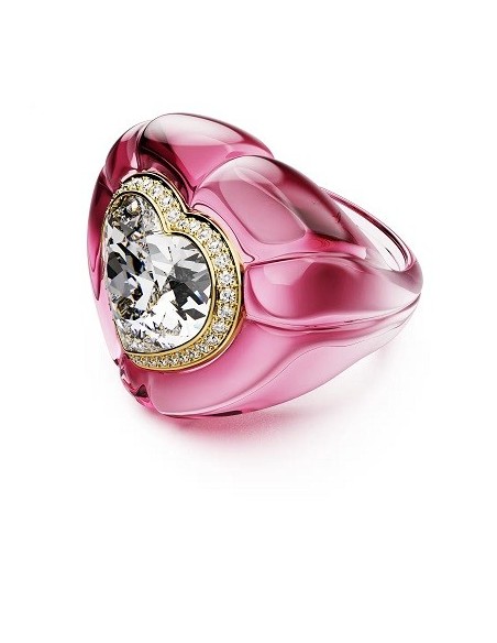 Swarovski Dulcis Cocktail Ring Pink Heart - 5709996