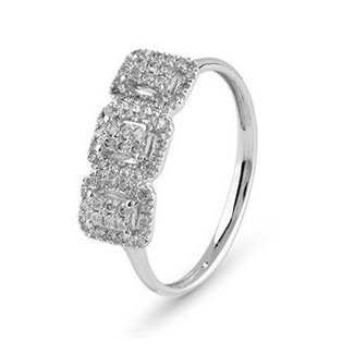 Bliss Caresse Trilogy Ring aus Weißgold mit Diamanten - 20106487