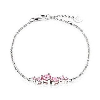 Bracciale Chiara Ferragni Silver cuori rosa centrali J19AXD20