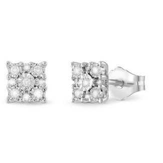 Bliss Rugiada Square Earrings with Natural Diamonds - 20104708