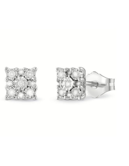 Bliss Rugiada Square Earrings with Natural Diamonds - 20104708