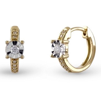 Creolen Bliss Rugiada aus Gelbgold mit Diamanten - 20106613