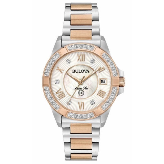 Orologio Bulova Marine Star Lady Diamonds bicolore rosè 98R234